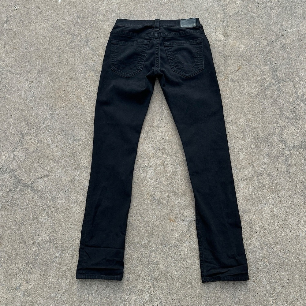 True Religion Geno Jeans Men's 29x33 Black Relaxed Slim Fit Stretch USA - Picture 14 of 16